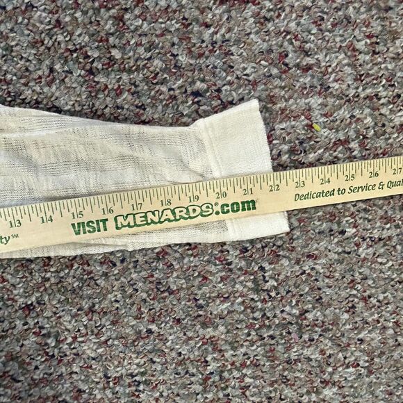 Free People Beach Ivory Textured Gauze Long Sleeve Button Up Shirt Size S - Picture 9 of 14